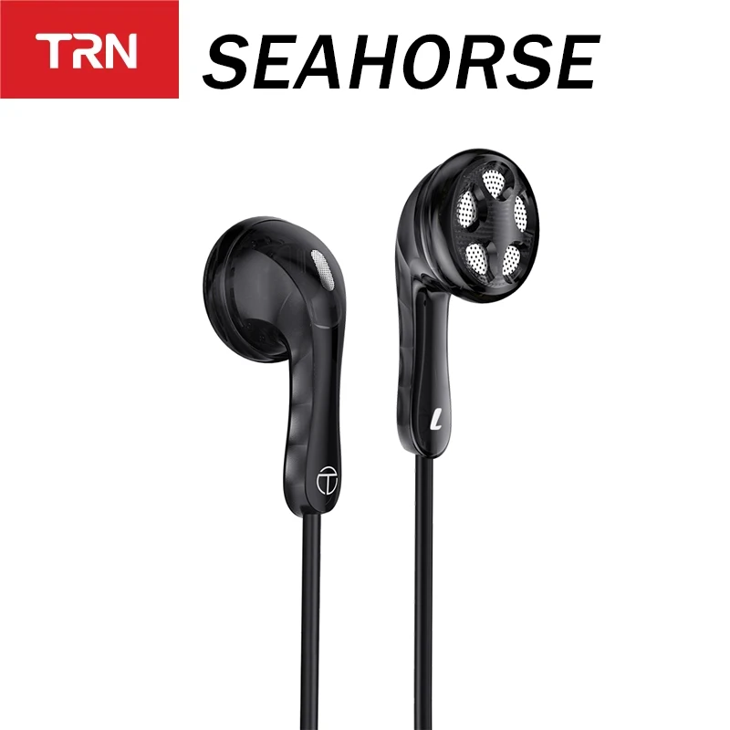 TRN SEAHORSE Classic High-Fidelity Flat Earphone 14.2mm Large Dynamic Driver Unit Non-in-ear headphones