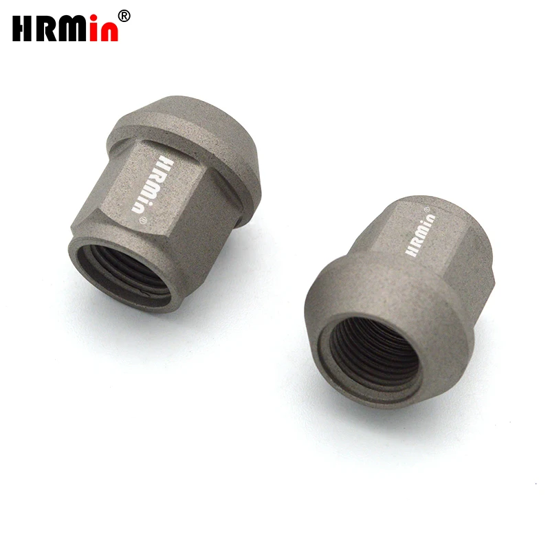 HRMin 10.9 grade open end Gr.5 titanium cone seat wheel nut M14*1.25*27mm for BMW MINI Rolls-royces racing car