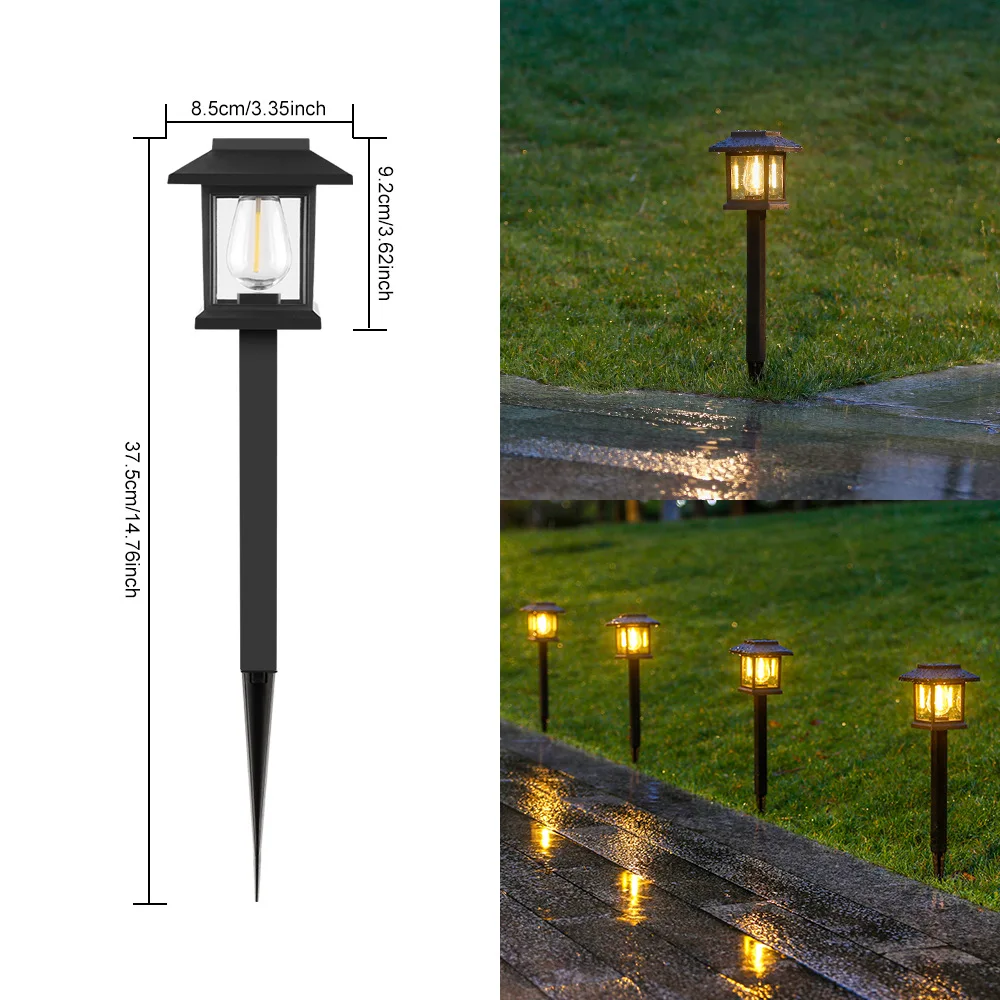Outdoor Solar LED Ground Stake Light Lawn Lamp for Garden Villa Courtyard Park Landscape Yard Atmosphere Lighting image 6