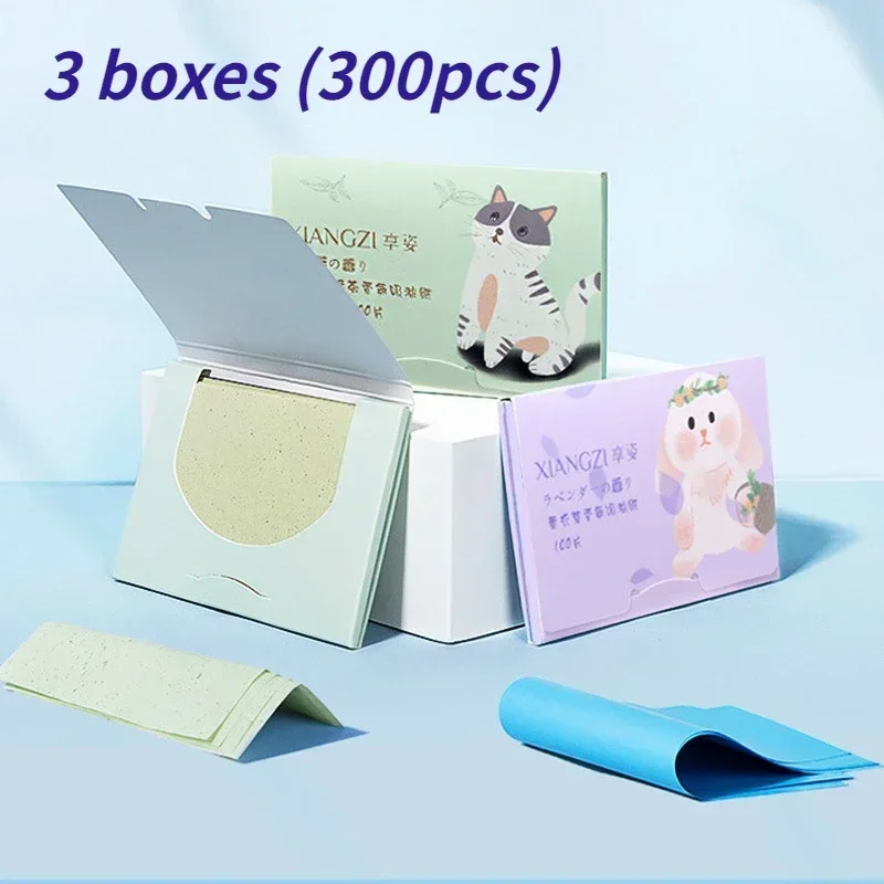 300Pcs/box Face Oil Protable Blotting Paper Matting Face Wipes Face Cleanser Oil Control Oil-absorbing Facial Towel Tools