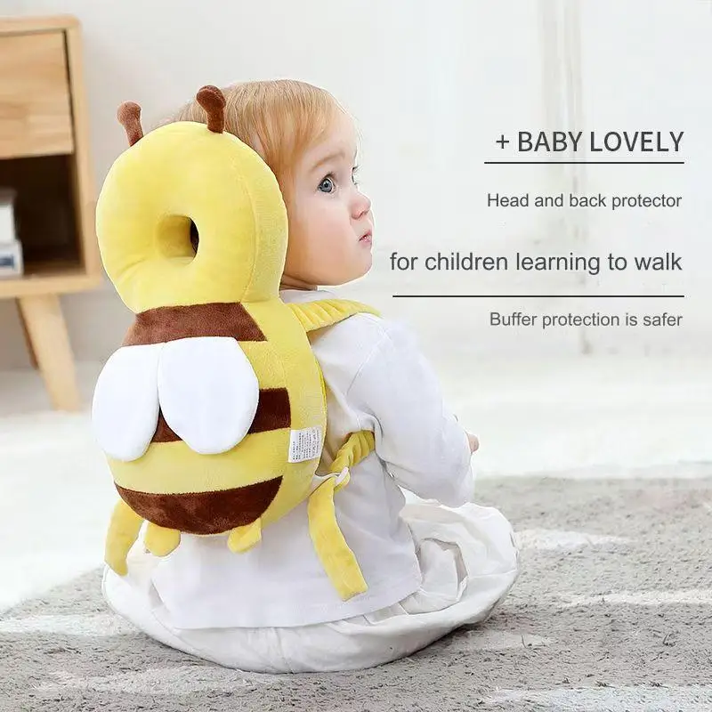 Head Back Protector Baby Protect Pillow Learn Walk Headgear Prevent Injured Safety Pad prevention Fall Cartoon Bee Kids Pillows