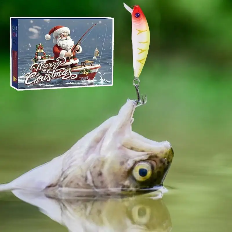 

Fishing Lure Advent Calendar 2024 Christmas Countdown Calendar Fishing Tackle Set 24 Days Christmas Calendar Countdown Fish Bait