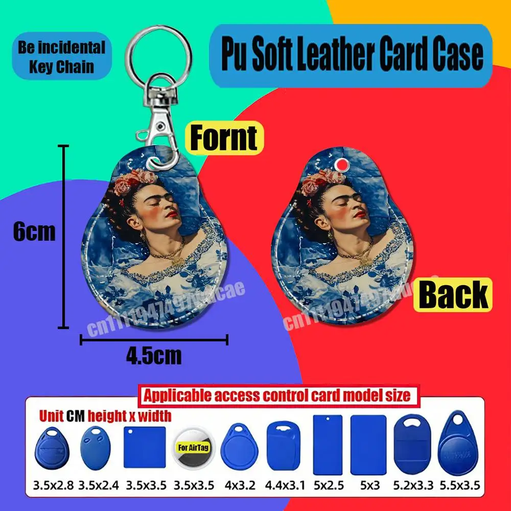 For F-Frida ART K-Kahlo For AirTag Case Card Holder Sleeve ID Credit Bank Access Badge For Air Tag Case Shell