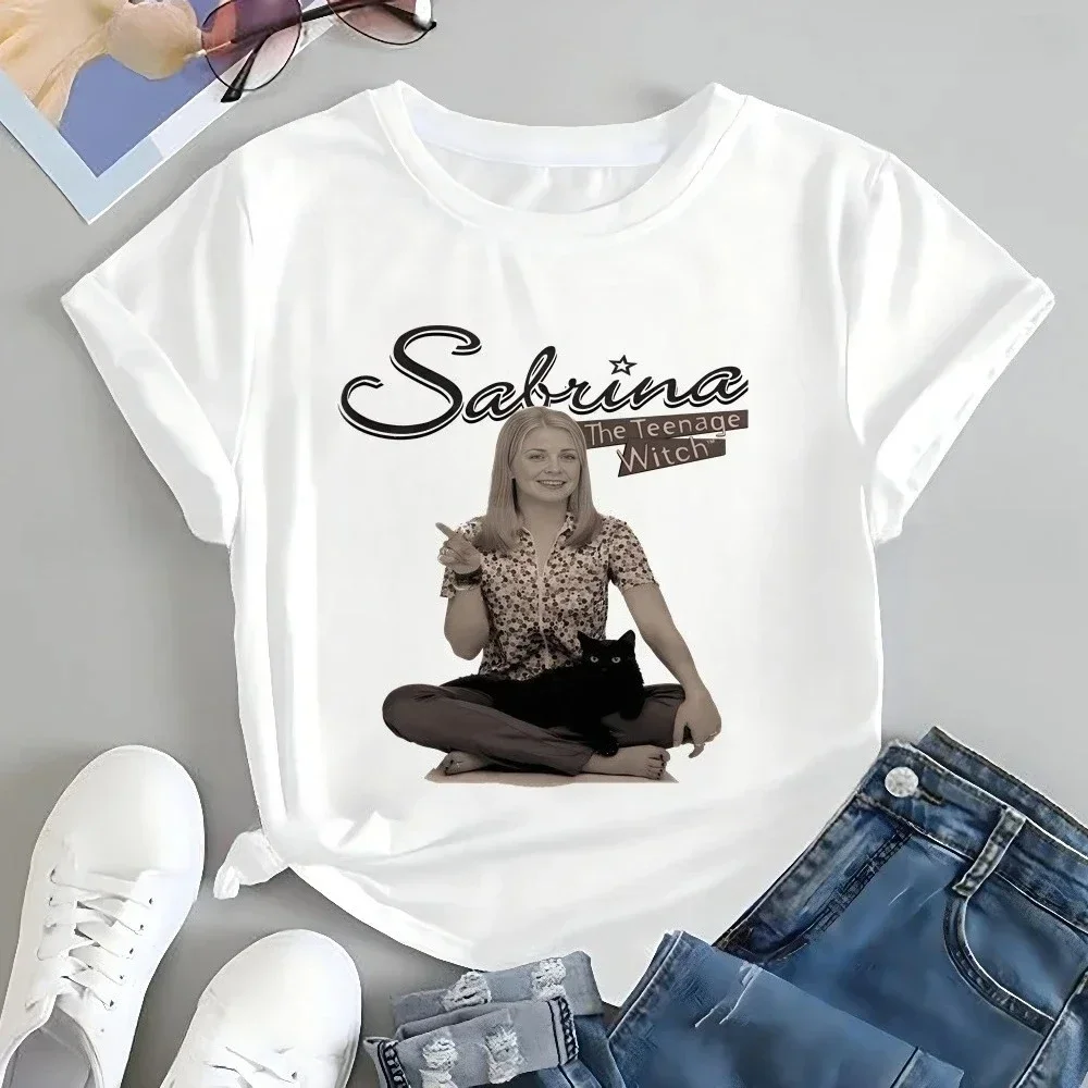 Camiseta Vintage Sabrina The Teenage Witcht, camiseta Vintage de bruja, camiseta Harajuku de tendencia neutra, camiseta gráfica, camisetas gráficas