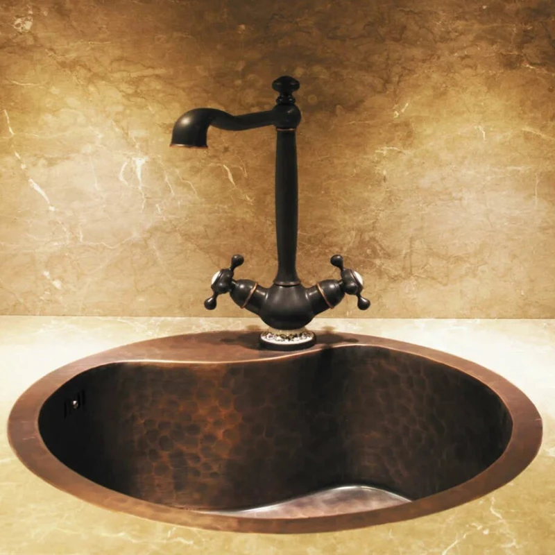 

Copper handmade single sink kitchen tea room sink single basin water tank vegetable washing