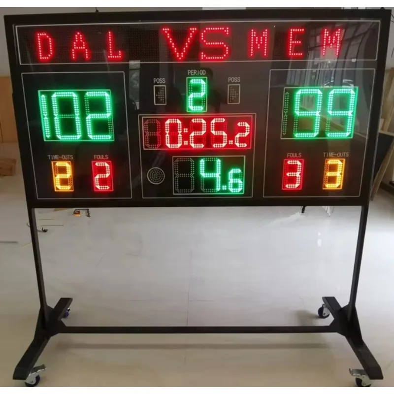 

Led Basketball Scoreboard/basketball Score Board Used at Outdoor/indoor Sports Training Competition Essential Practical Gear