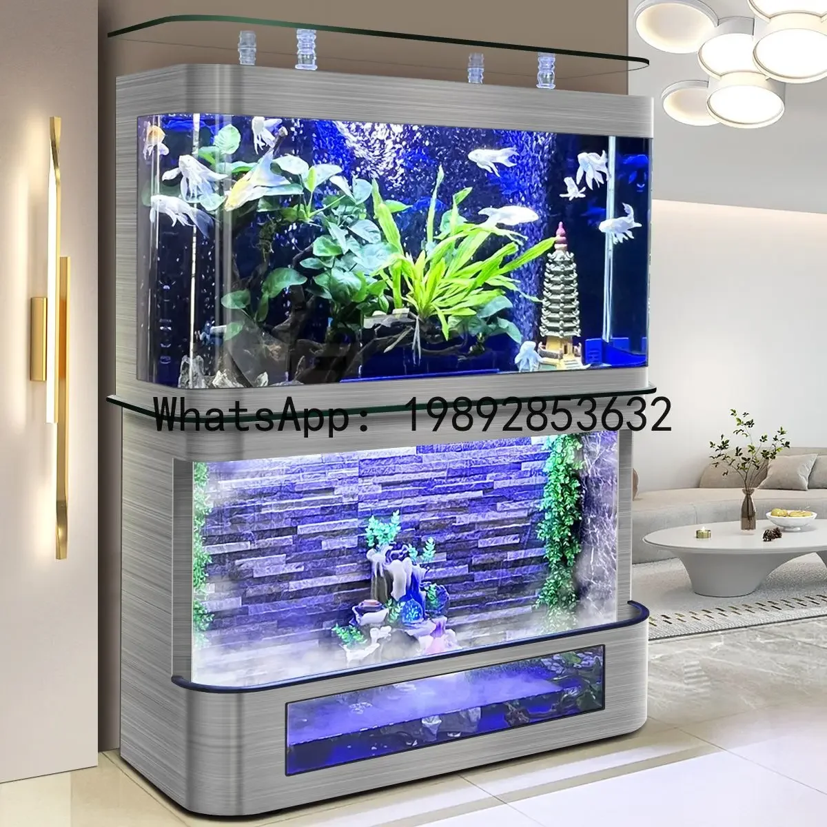 

b13 automatic living room household automatic circulation filter water curtain wall fish tank turtle tank integrated