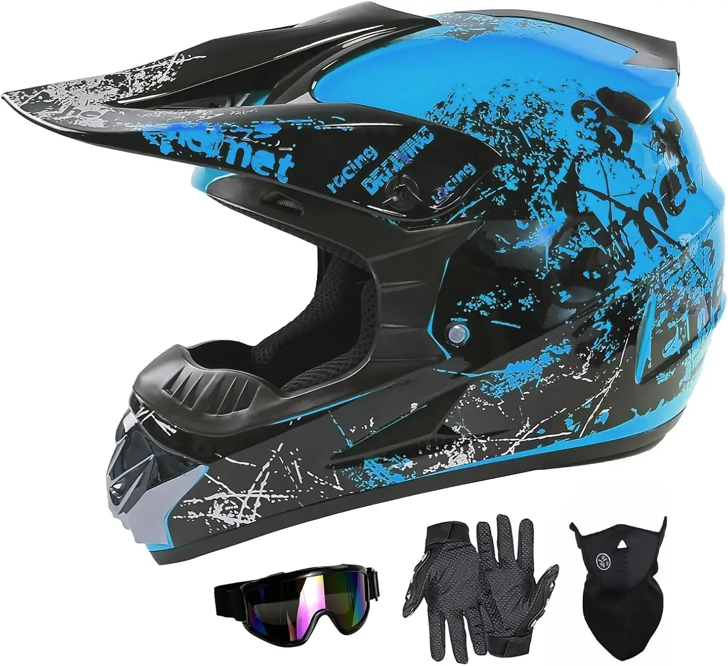 

Stylish Dirt Bike Helmets for Fashionable Adult Women - DOT Approved Motorcycle Helmet for Youth and ATV Motocross, Off-Road Mou