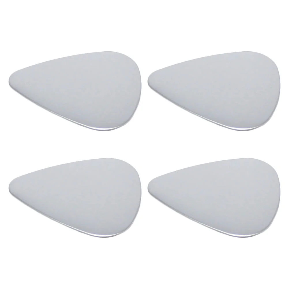 

4 Pcs Guitar Metal Pick Supplies Bass Plectrum Electric Classical Picks Stainless Steel Ukulele