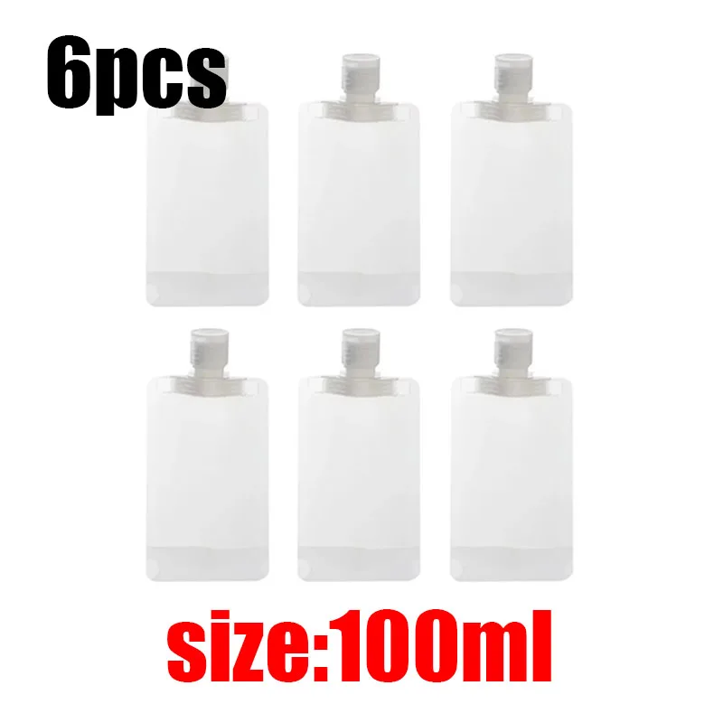 3-12PCS 30/50/100ML Reise Größe Leere Squeeze Beutel Nachfüllbare Shampoo Toilettenartikel Conditioner Auslaufsicher reise Beutel