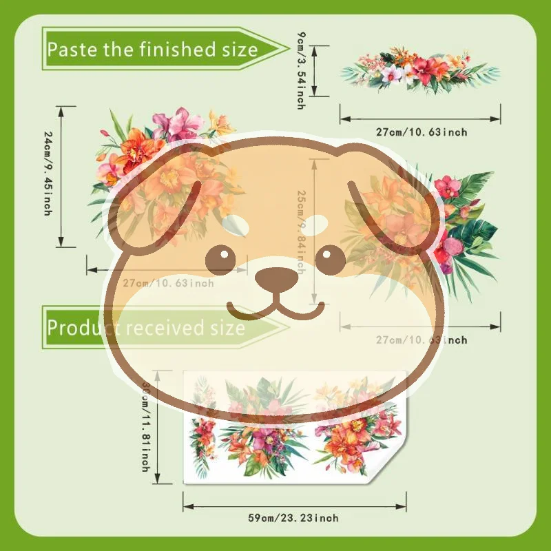 Waterproof Toilet Stickers Watercolor Tropical Orchid Pattern Removable Self-Adhesive Decals for Home Washroom Decor