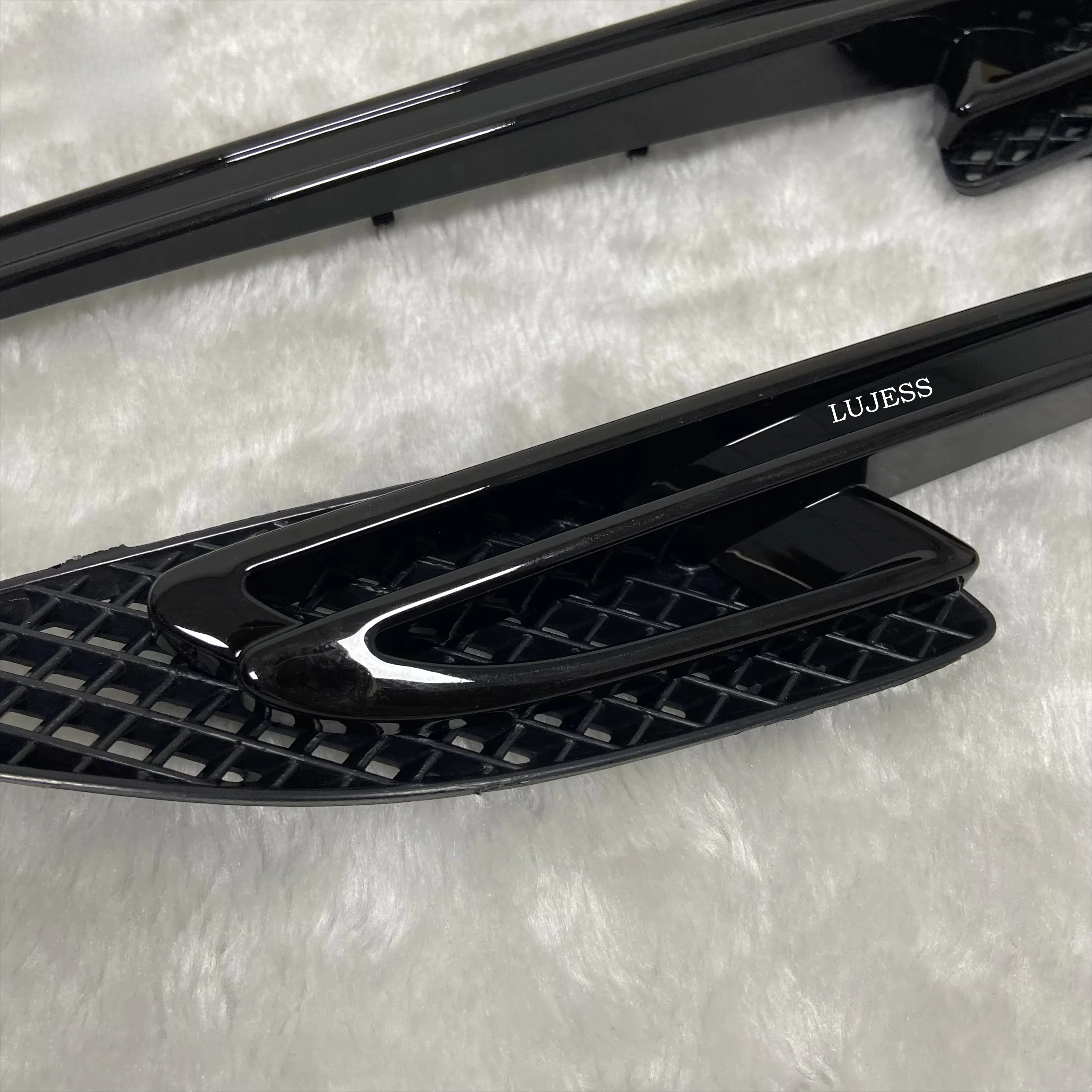 Chrome Glossy Black Fender Grille Air Inlet Vent For Bentley Flying Spur 2013-2019 Plastic Front Bumper 4W0821169B 4W0 821170B
