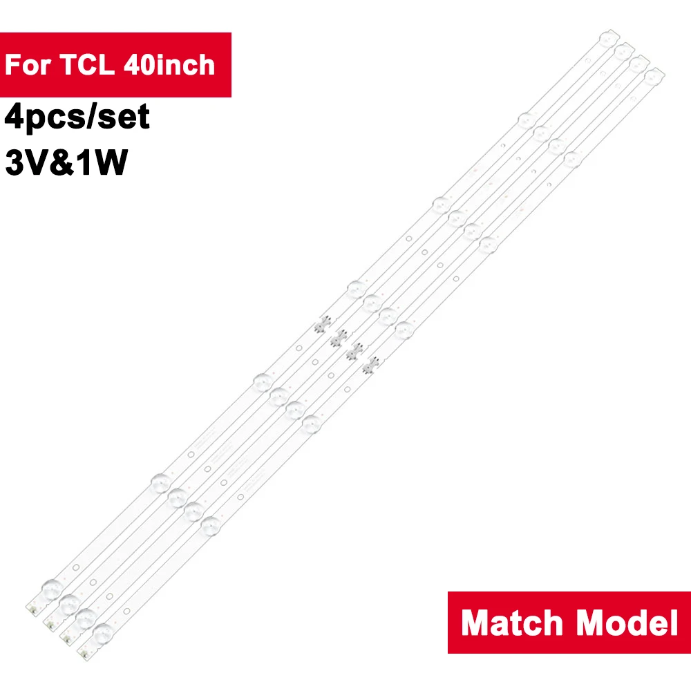 

3V 1W 758mm LED Backlight TV Strip For TCL 40inch 7LAMP 4708-400000-A1213K31 LD39E12M 40PFF3250/T3 39PHF5092/T3 T4012M 39HHF3753