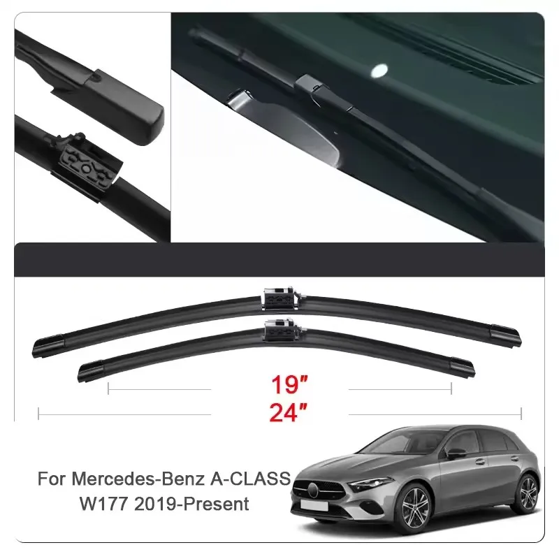 

2PCS Car Wiper Blades for BENZ A-class,B-class,C-class,E-class,Front Windscreen Windshield Double Rubber Car Accessories ﻿