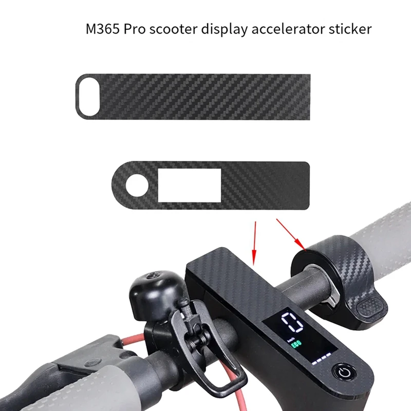 Applicable To M365/Pro Electric Scooter Instrument Cover Sticker Finger Accelerator Carbon Fiber Protective Film Sticker