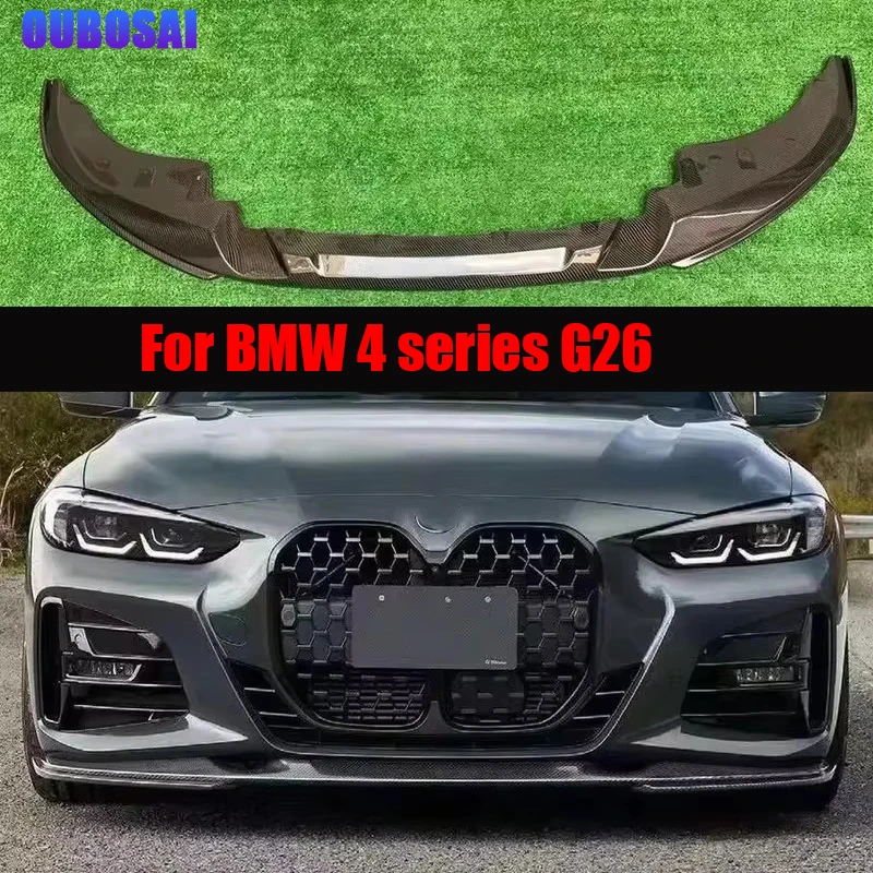 

For BMW 4 series G26 Carbon Fiber Front lip Car Front Bumper Diverter Spoiler Diffuser Front lip chin 4 door car automotive part