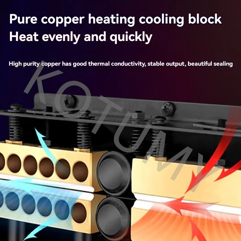 FR-900 Household Food Continuous Sealing Machine Automatic Sealing Machine Plastic Bag Mooncake Coffee Desktop