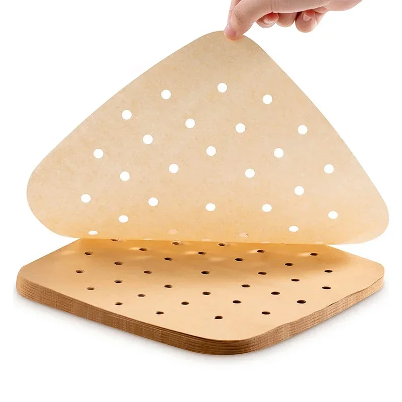 

50Pcs Fryer Paper Special Baking Kitchen Food Oil-proof Double-sided Silicone Oil Paper Non-Stick Steamer Pad