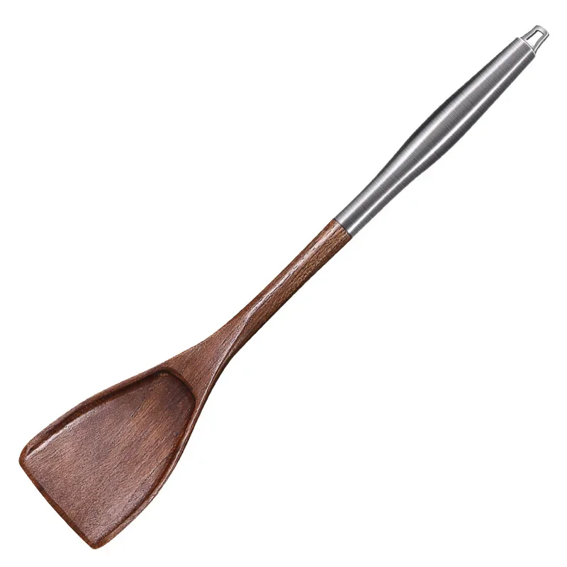 Walnut 304 Stainless Steel Kitchenware Set For Kitchen Household Kitchen Spoon Thickened Non-stick Pan Spatula Novel Accessories