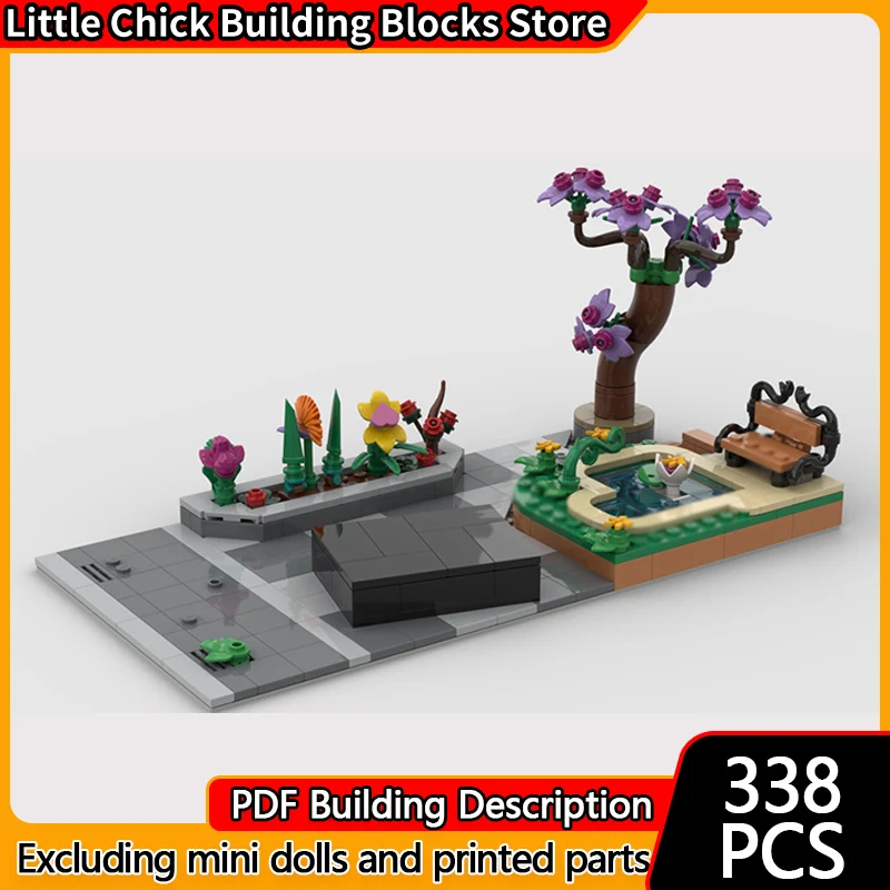 

Модель City Street View MOC, строительные кирпичи между парком, модульная технология, детские праздничные подарки, сборные игрушки, костюм