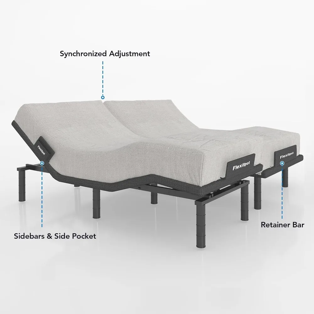 قاعدة إطار سرير قابلة للتعديل سبليت كينج، تجميع سريع، تدليك، تصفية صفر، محرك متين هادئ، انعدام الجاذبية #6