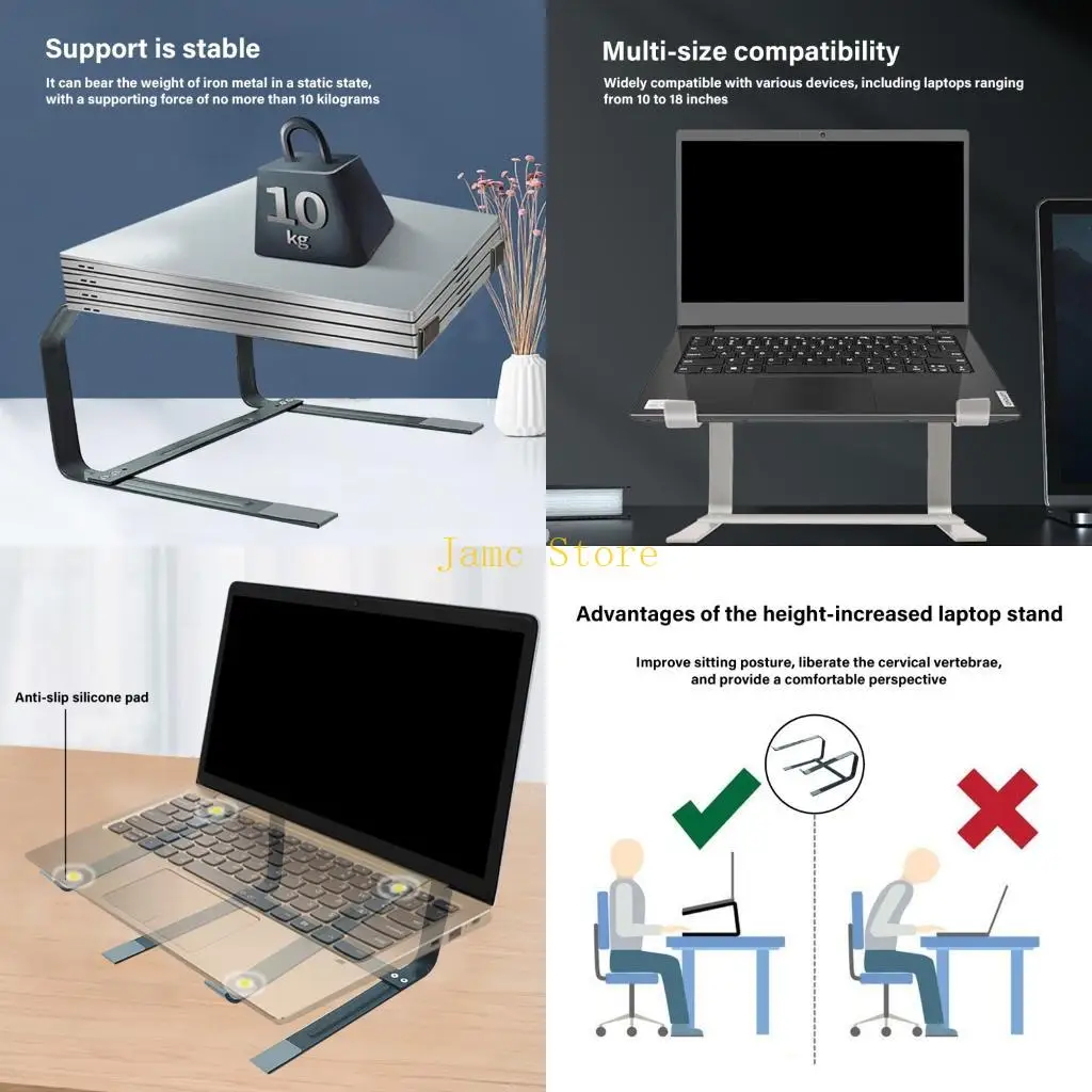 

LX0B Aluminium Portable Laptop Stand Notebook Mount Support Base Cooling Stand