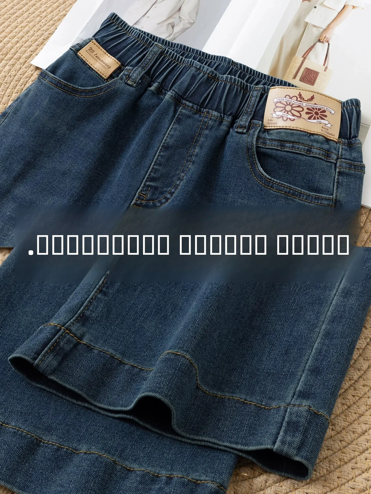 Calça Jeans Feminina de Cintura Alta Forrada com Lã, Perna Larga, Casual, Reta, Elástica, Plus Size, Nova Coleção Outono