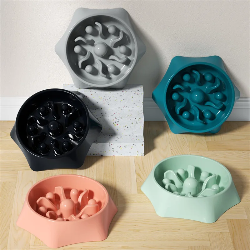 New Arrival Dog Slow Food Bowl Anti-Choke Pet Tableware Bottom Non-Slip Small  Medium-Sized Cat Dogs Bowl