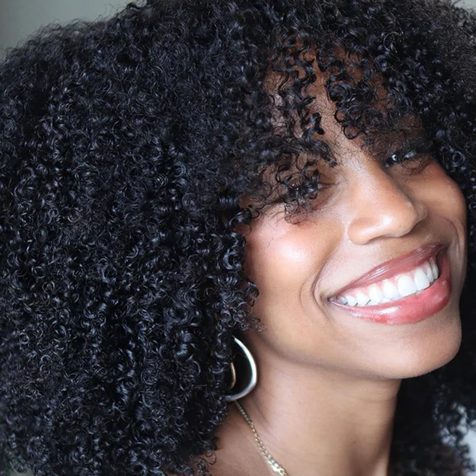 

Afro Curly Isee Half Wigs With Human Hair 3 IN 1 Half Wig With Drawstring Seamless Clip Ins Flip Over Headband Wigs Human Hair