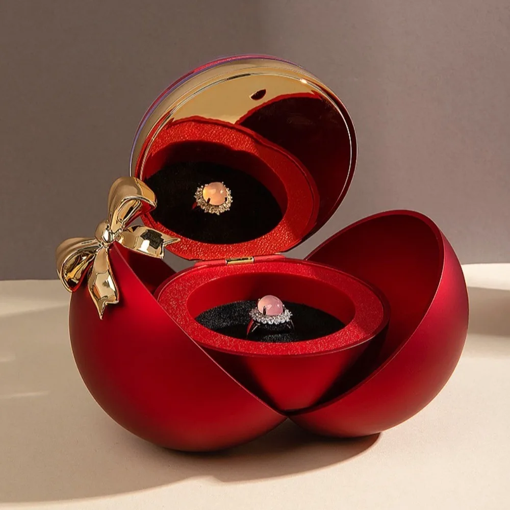 

Eternal Rose Magnetic Bow Jewelry Box Gifts Box Engagement Ring Finger Ring Box Ring Display Organizer Wedding Ring Case
