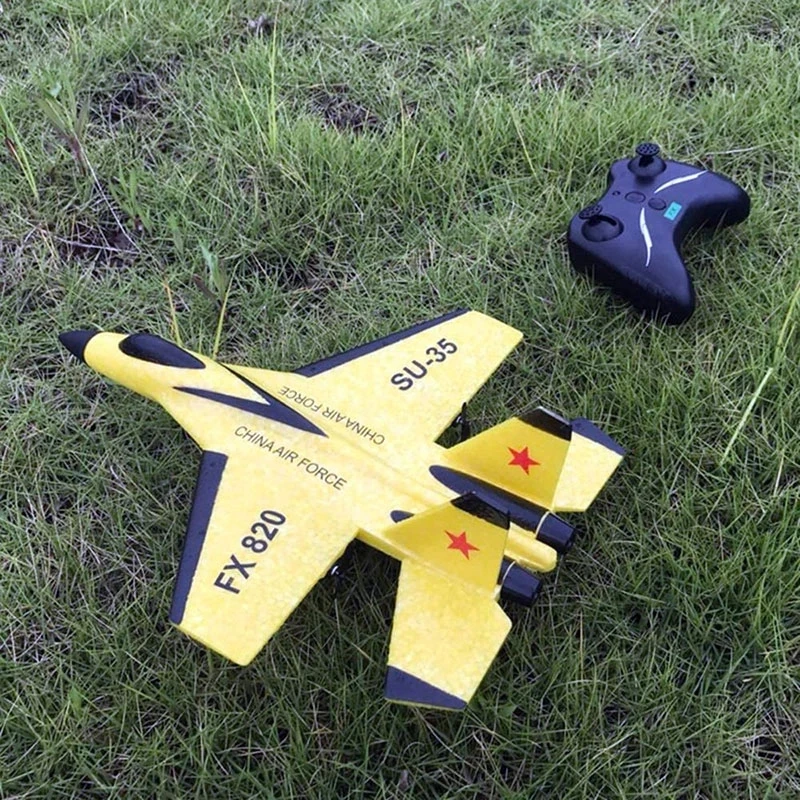 SU-35 RC Plane 2.4G FX820 Remote Control Airplane With LED Lights Fixed Wing Flying Model Aircraft EPP Foam RC Toys Kids Gift