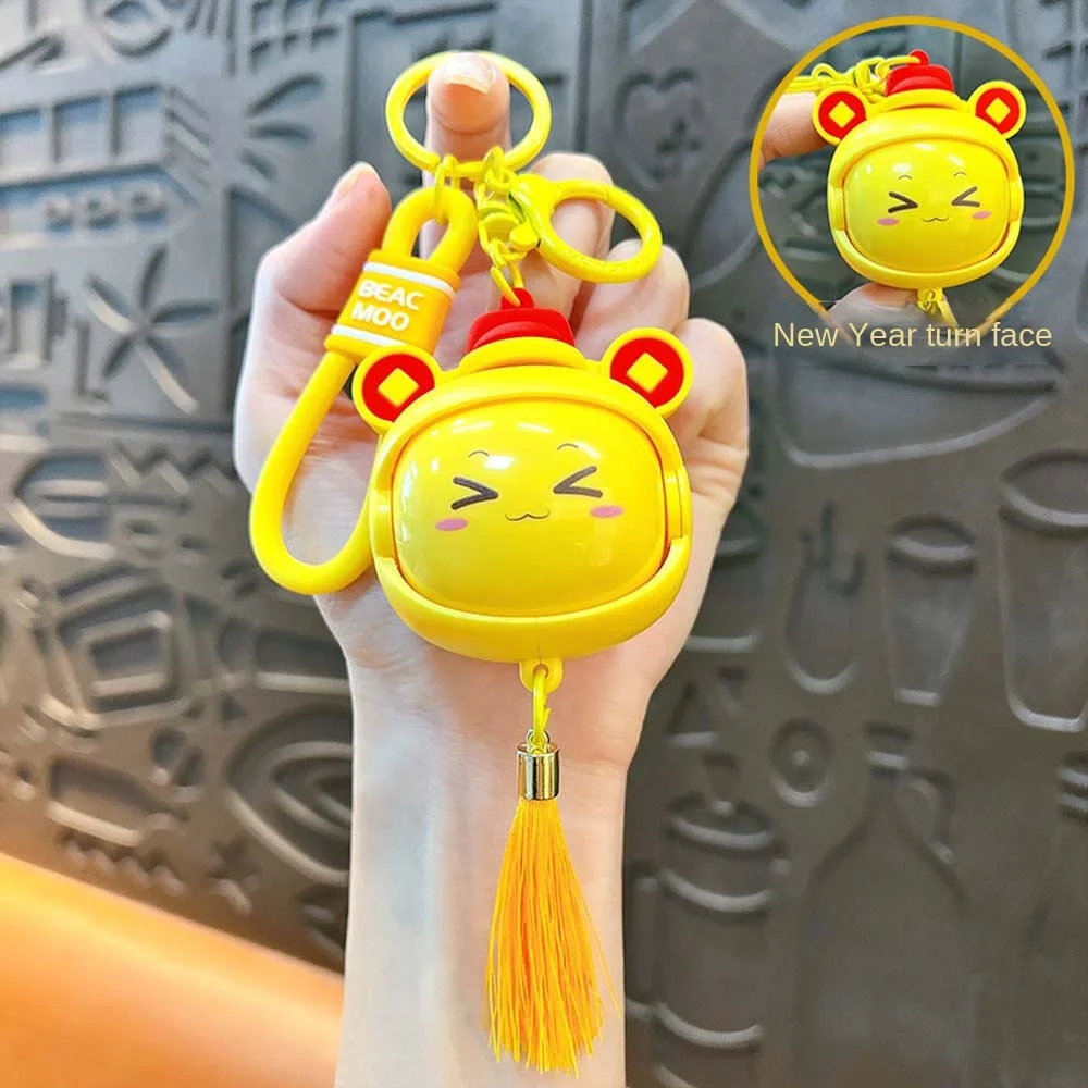 With Keyring Snake Face Changing Doll Cartoon Koala Snake Chinese Tassels Style Cartoon Koala Face Makeup Toy DIY Crafts