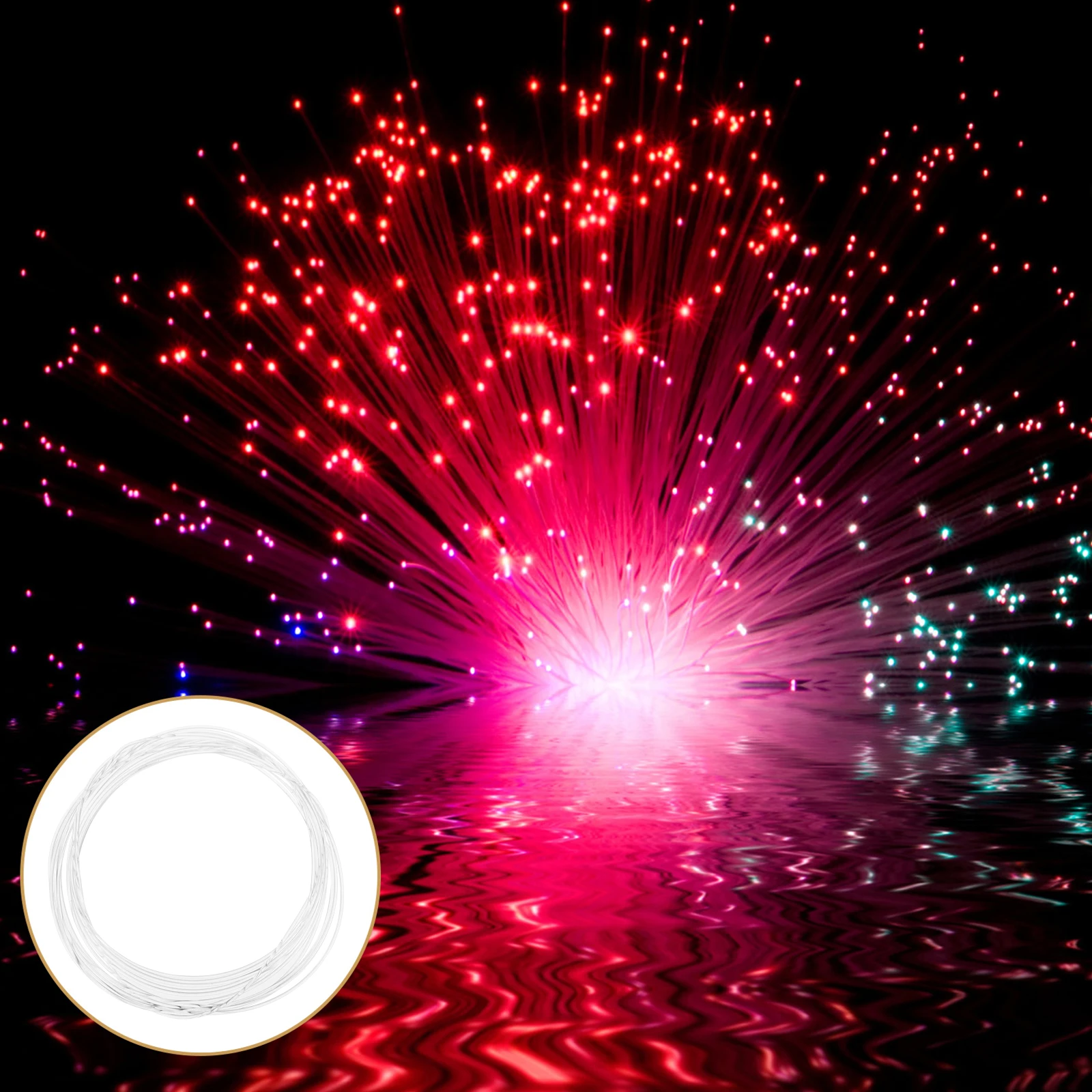 

1pc 5M Plastic Optic Cable Light Emitting Fiber For Party Decoration Transparent Plastic Fiber Mma 2.0Mm White
