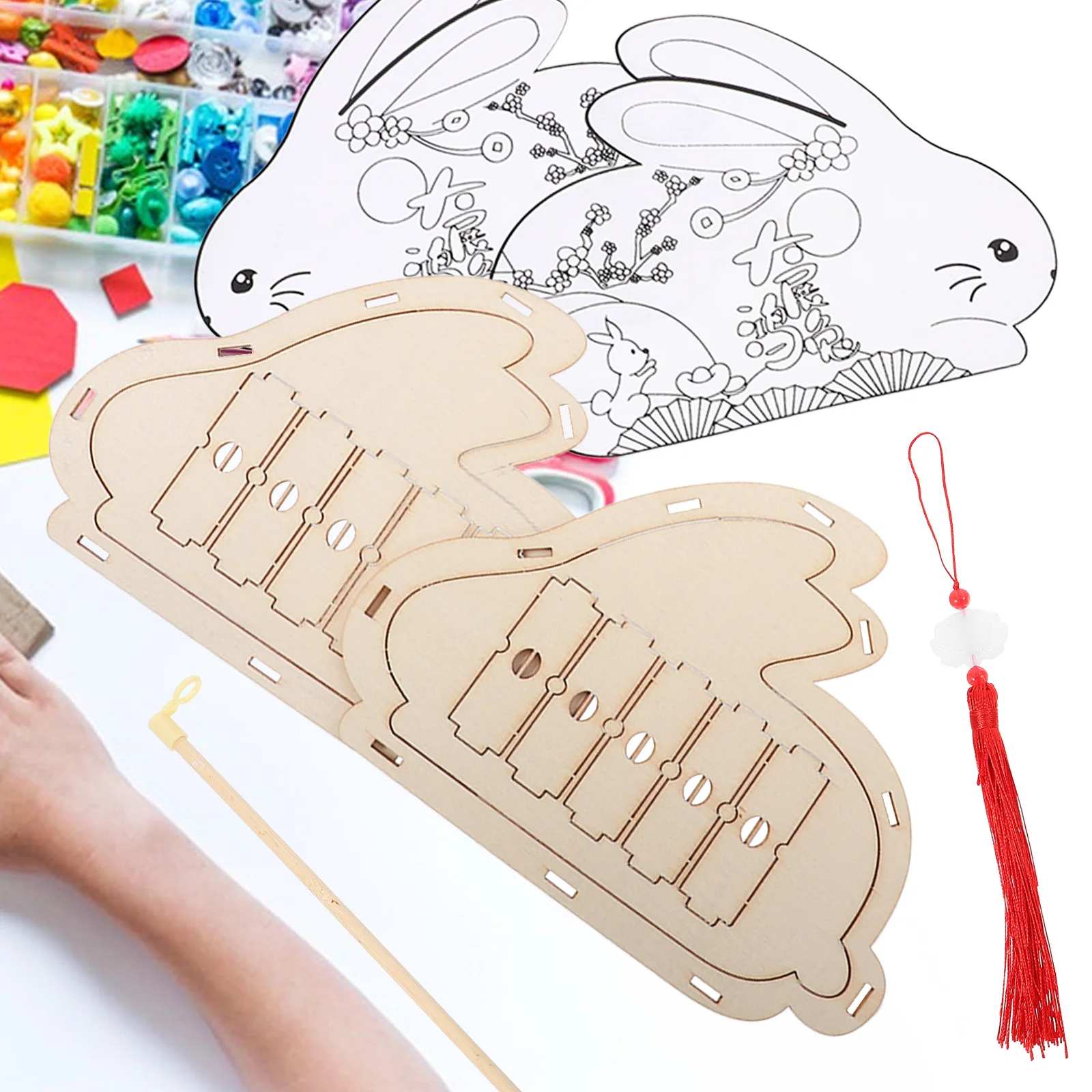 Lanterna de madeira linda estilo chinês decoração festiva lanterna luminosa brilhante para festa de ano novo