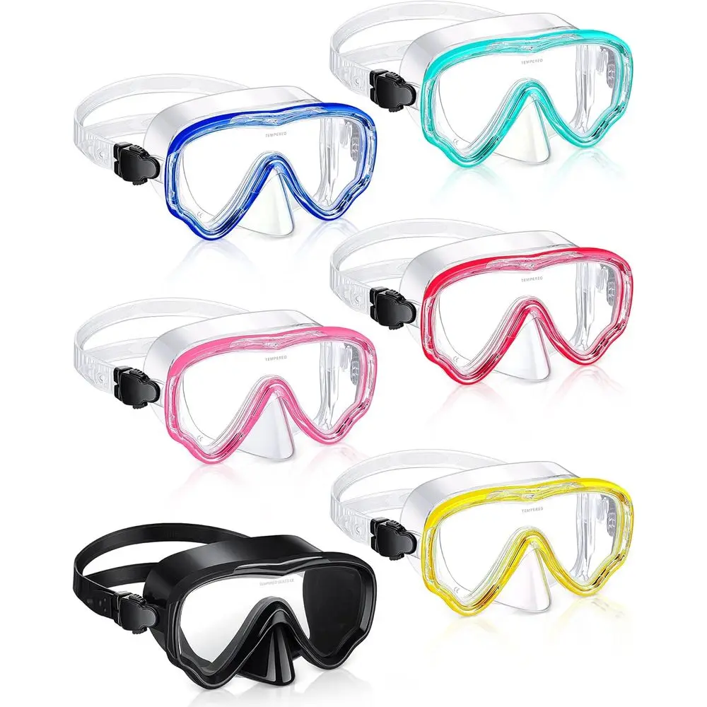

Children's Swimming Goggles with Nose Cover, Tempered Glass, 180° Clear View for Ages 6-14