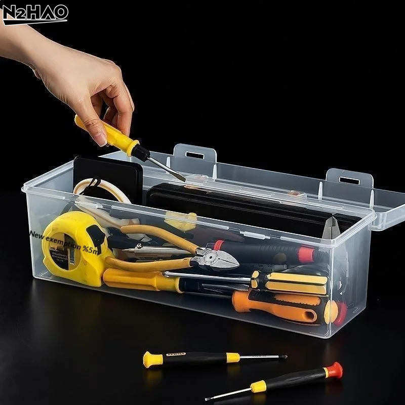 Hardware Tool Storage Box, Multi-Compartment Transparent Tool Organizer, Screw And Accessory Sorting Box, Household Screw, Wrenc