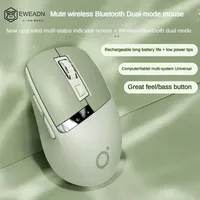 EWEADN Q2 Wireless  Silent Mouse Dual Mode 1600PDI Human Physics Computer Mouse with Display Suitable for Laptop Office Home
