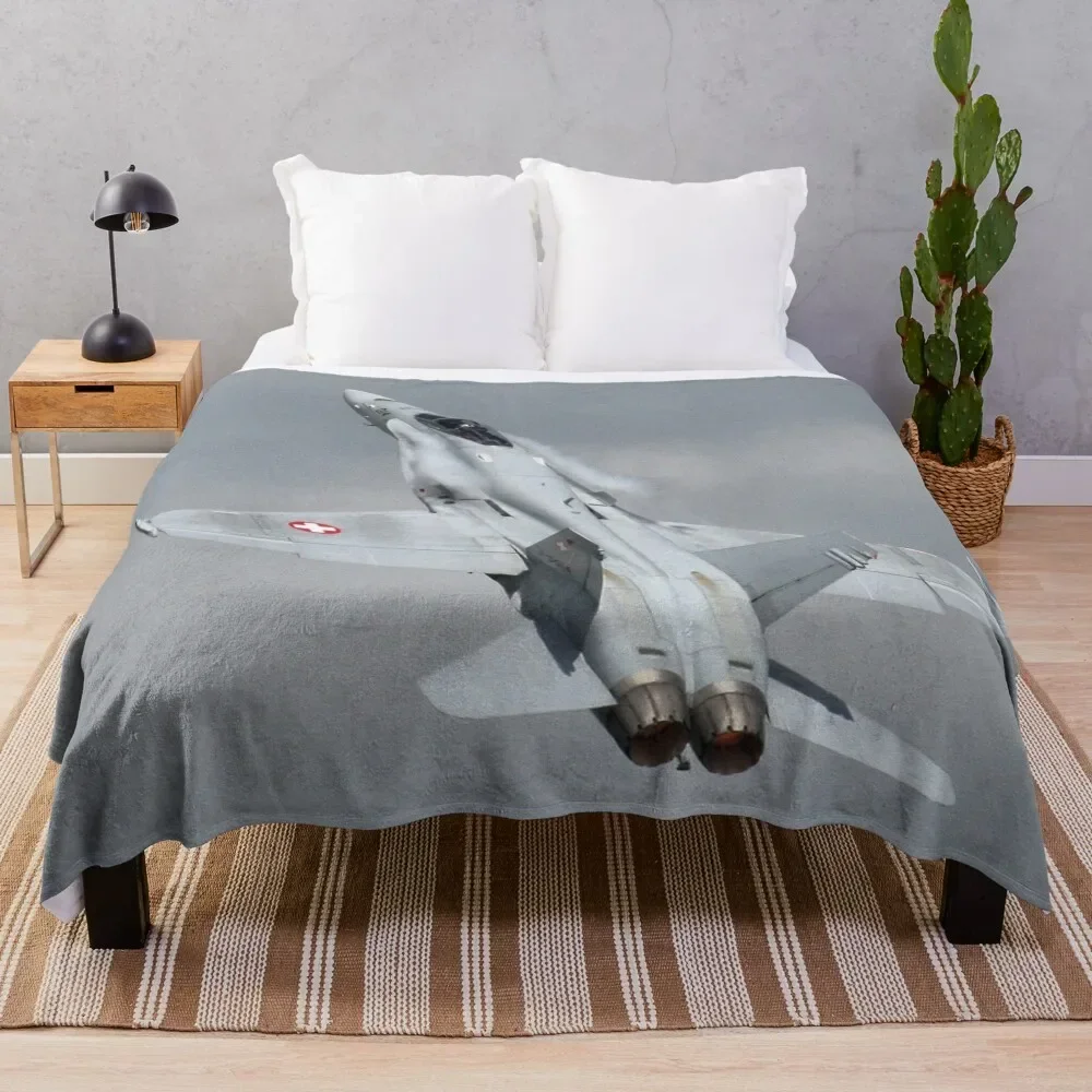 F-18 Hornet Vapour Climb Throw Blanket Fluffy Soft Blankets Multi-Purpose