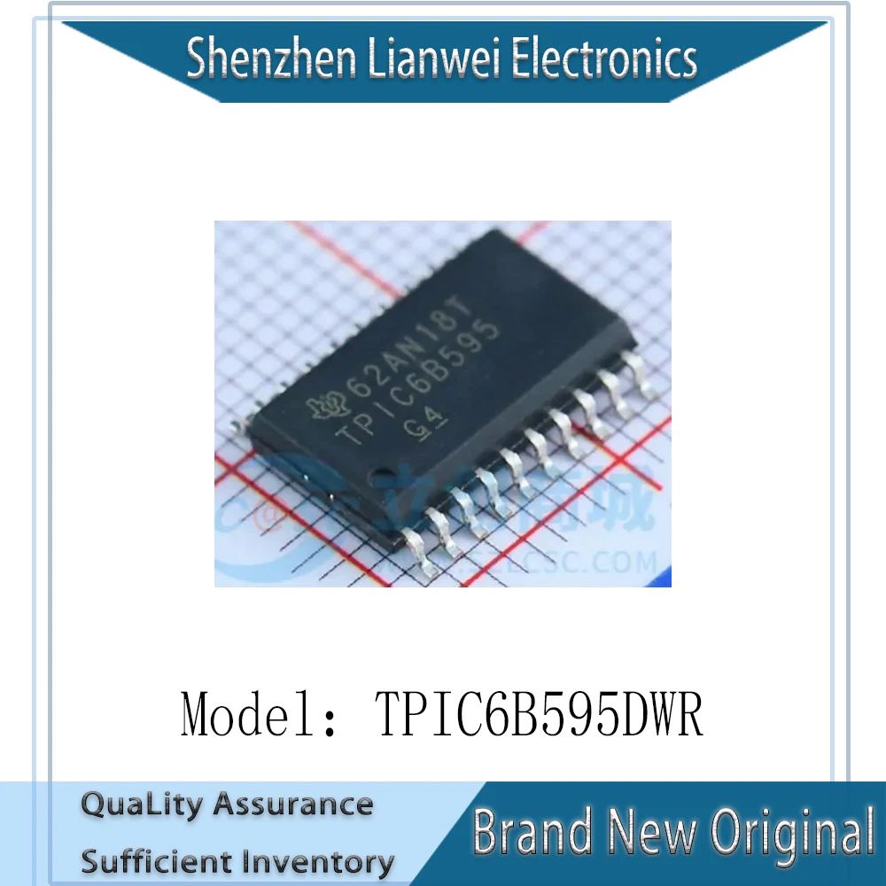 

(10 Piece) 100% New Original TPIC6B595DWR TPIC6B595 TPIC6B595DW IC Chipset SOP-20