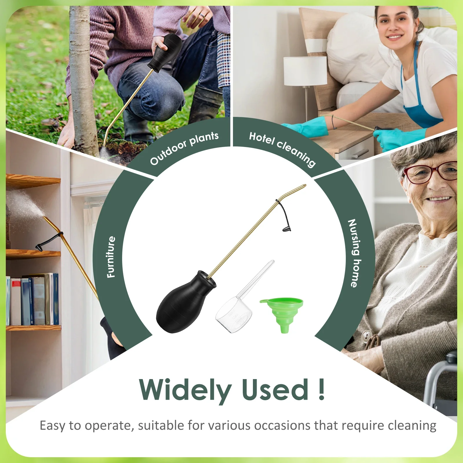 Diatomaceous Earth Duster Rubber Garden Powder Applicator Removable Bulb Duster Sprayer Practical Powder Duster for Professional