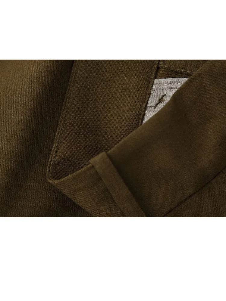 HH نساء موضة جديدة سلسلة متعددة الاستخدامات فضفاضة مطوي بنطلون أنثى مزاجه الشارع نمط عادية الكاحل طول 2-ألوان السراويل