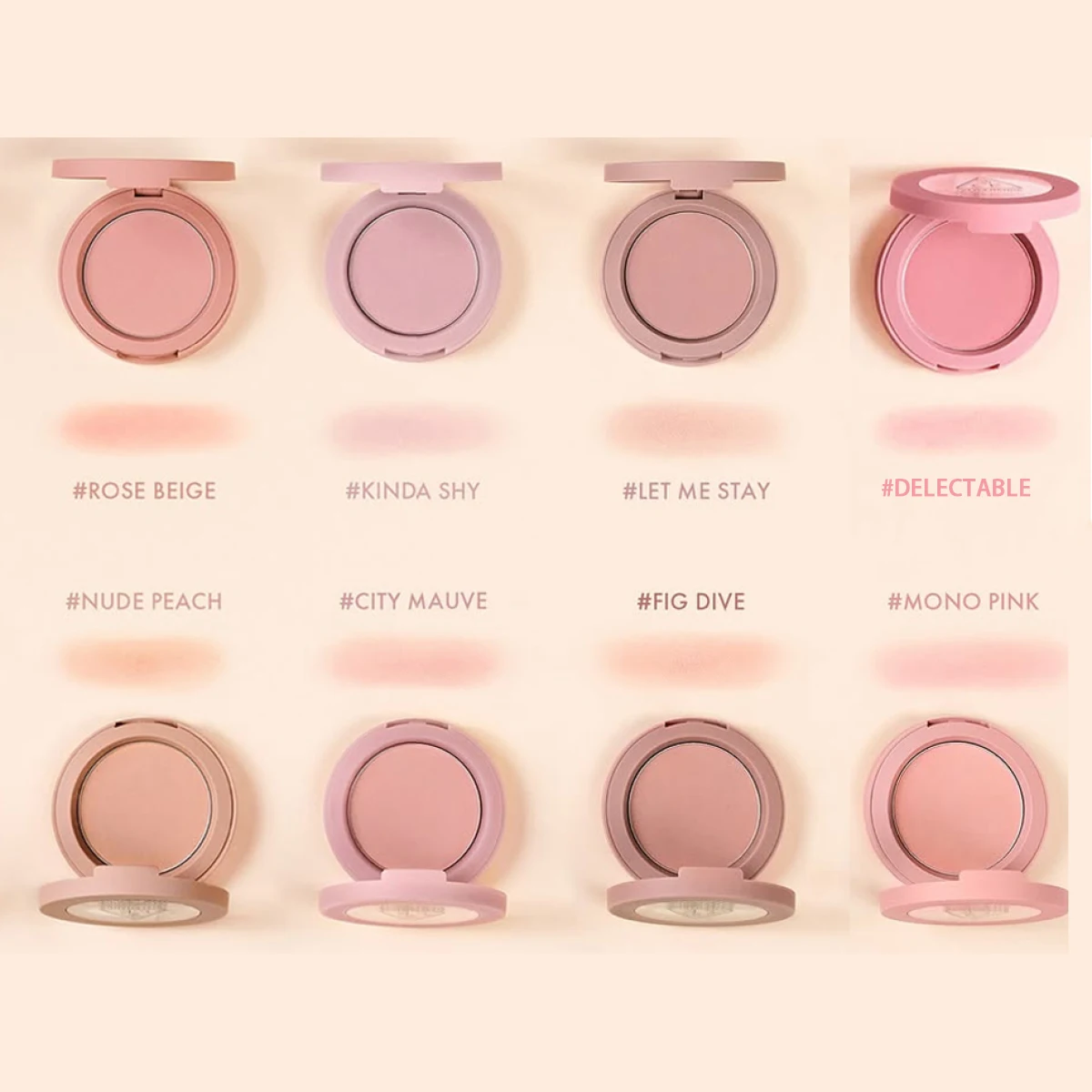 3CE Mood Recipe Face Blush, pó sedoso, misturável, layout de cor natural, desgaste de longa duração, maquiagem completa, K-Beauty, maquiagem coreana