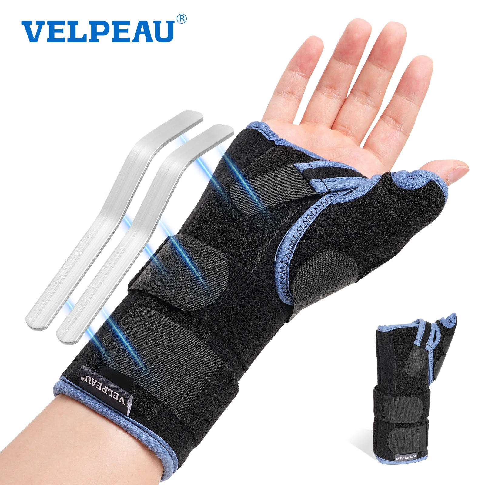 VELPEAU Wrist Splint Medical for Carpal Tunnel Pain, Tendonitis and Arthritis Wrist Brace with Thumb Support Adjustable