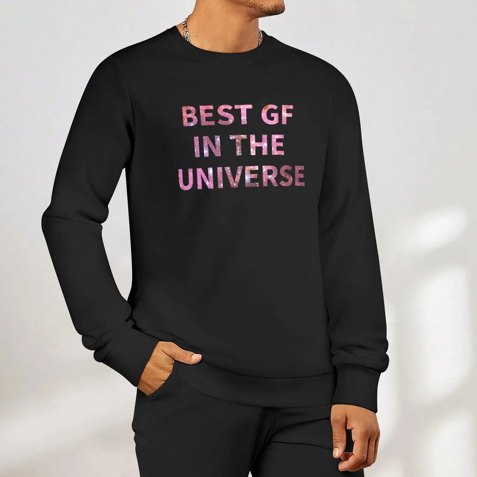 Melhor GF do Dia dos Namorados no Universo |   San Valentín Texto Design Pulôver agasalhos roupas de anime moletons com capuz