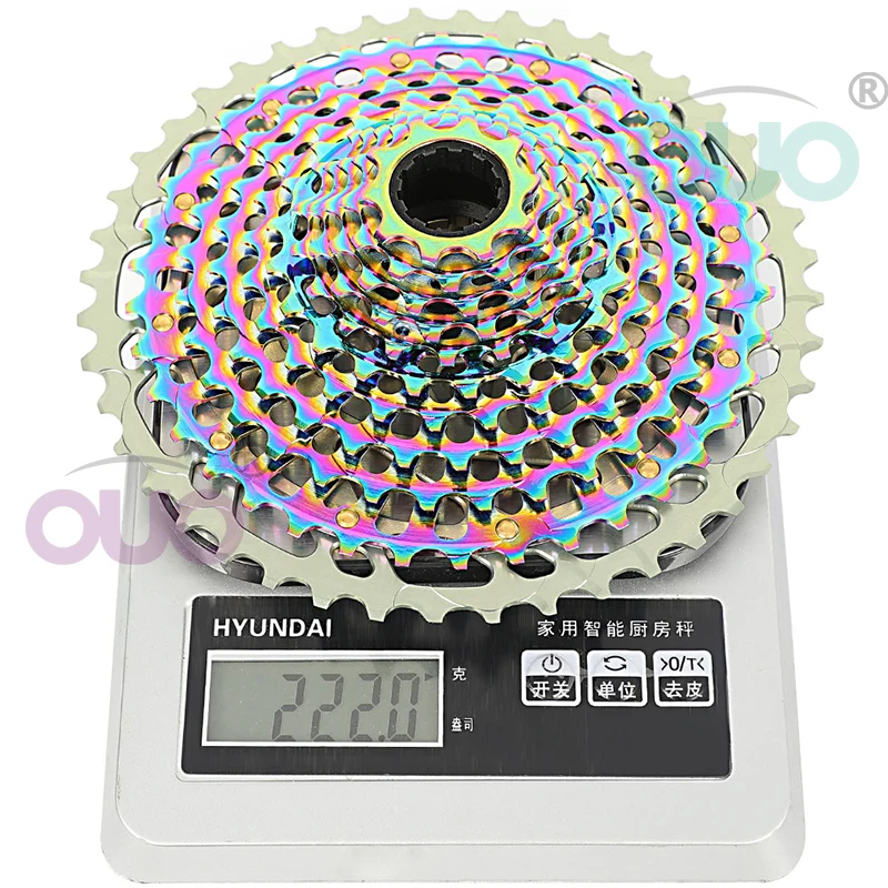 OUO MTB 11 Speed Cassette Full CNC 222g 11V Flywheel Sram Mountain Bike 11S 10-44T XD Chain Sprocket 11T Bicycle Freewheel