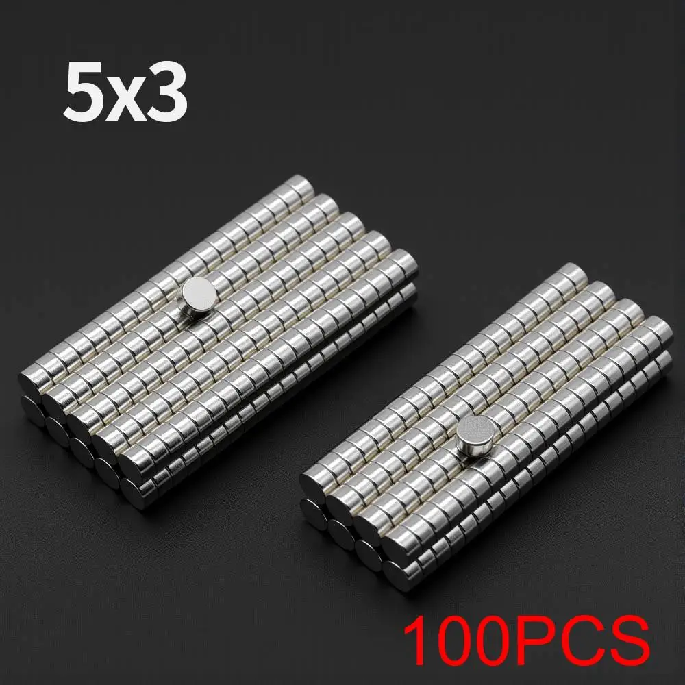 5x3mm Krachtige Neodymium Magneet N35 NdfeB Permanente Magnetische imanes Ronde Super Sterke Koelkastmagneten DIY - afbeelding 1