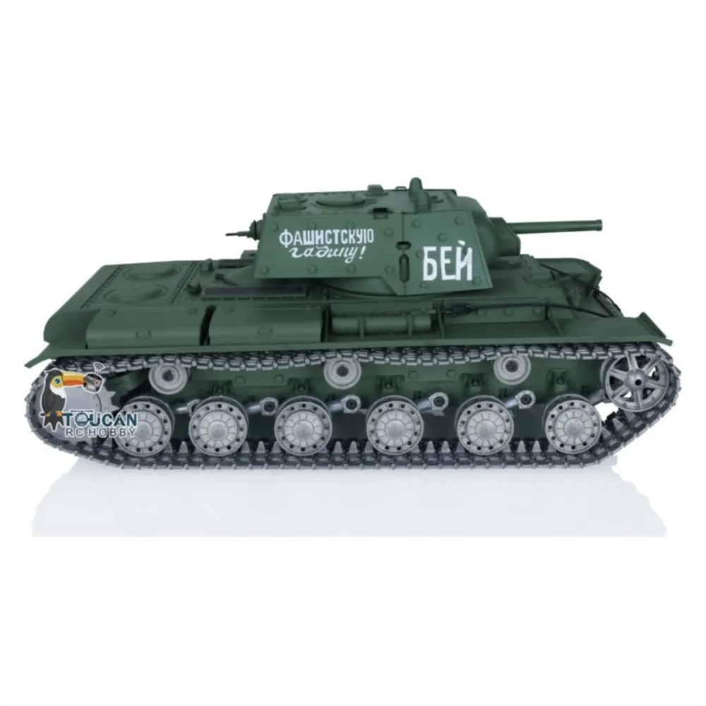 HENG LONG 1/16 7.0 personnalisé soviétique KV-1 RTR RC Tank 3878 pistes métalliques roues boîte de vitesses en acier armée Toucan RC passe-temps jouets TH17467