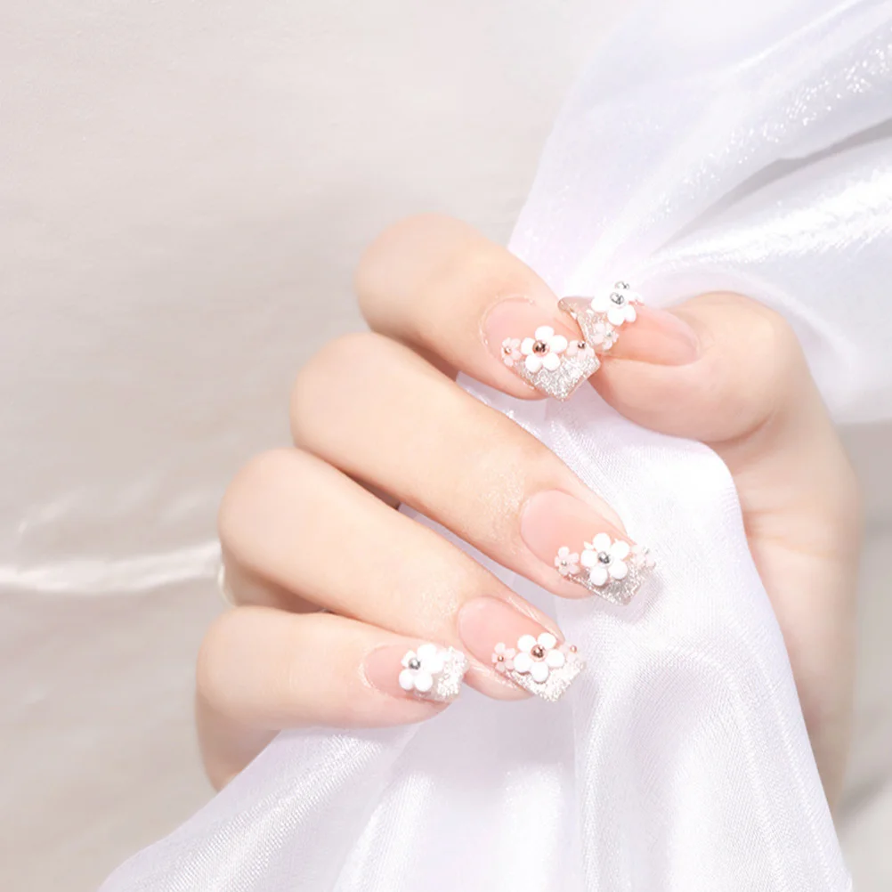 

Resin Nail Charms 3 Boxes Flowers Accessories Decals for Natural Manicures Fake Nails DIY naments Wedding Decor 3D Jewel Resin