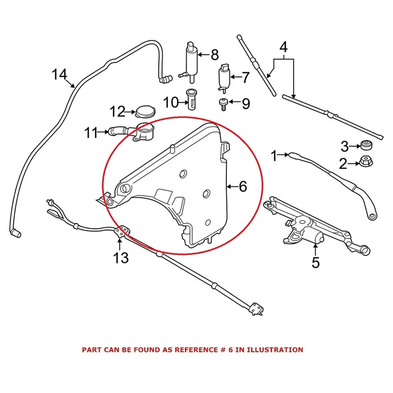 Windshield Washer Fluid Bottle Tank Reservoir 61667241672 For BMW- 2 3 4 Series F22 F23 F30 F34 F32 F36 Car Accessories