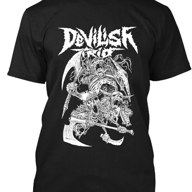 New POPULAR Devilish Trio American Retro Art Classic Logo T Shirt S 4XL